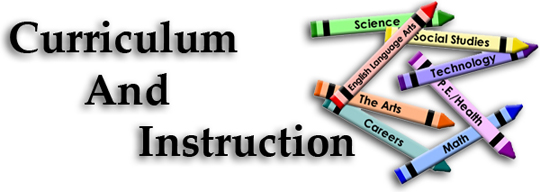 Curriculum and Instruction image with crayons containing subject names. Curriculum and Instruction image with crayons containing subject names.